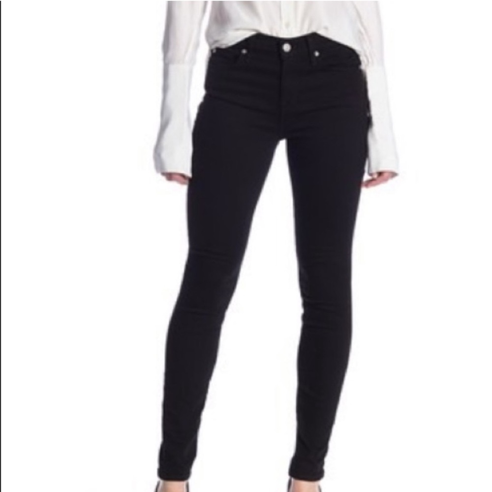 7 For All Mankind The Skinny Black Stretch Jeans 28